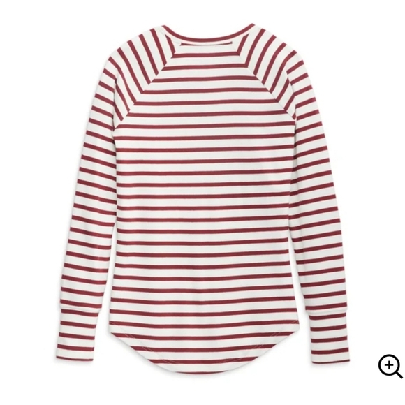 Harley-Davidson Women's Genuine Striped Long Sleeve Tee YD Stripe- Tibetan Red - Picture 2 of 9